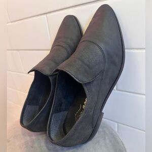 FREE PEOPLE Black Brady Slip On Loafers Leather Casual Low Shoes Womens 40.5